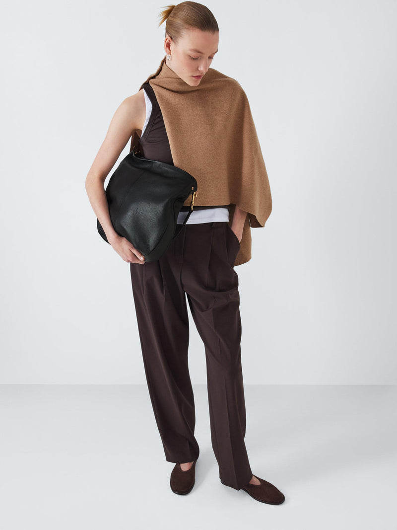John Lewis oversized leather hobo shoulder bag, imported from the UK
