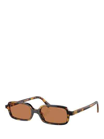 John Lewis Miu Miu 0MU11Z Rectangular Sunglasses, Brown- Buy online at McGrocer