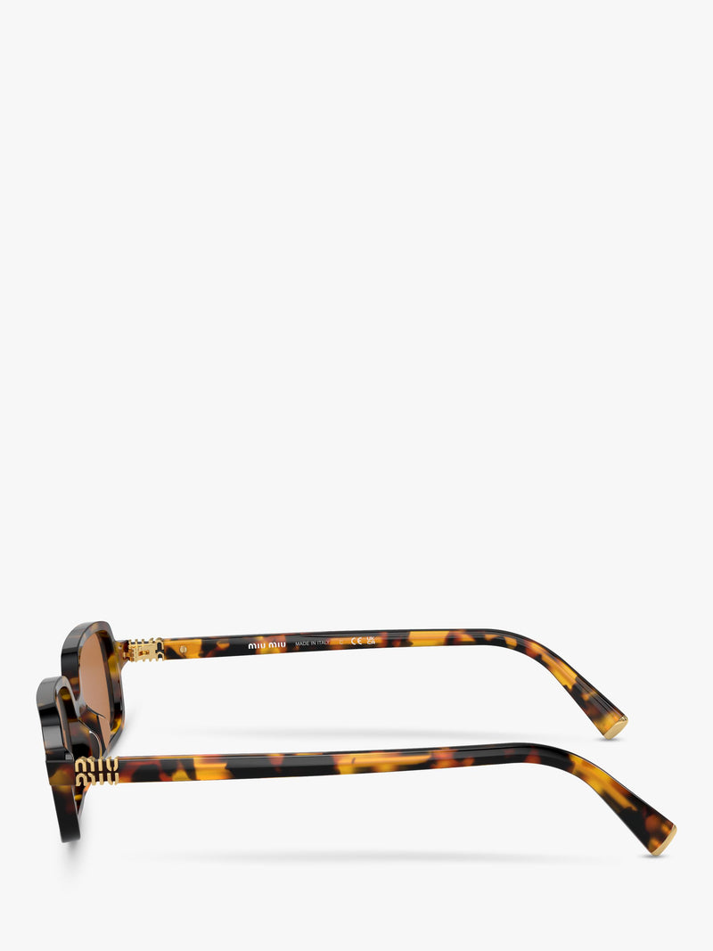 Miu Miu rectangular sunglasses brown polyamide lens (British brand)