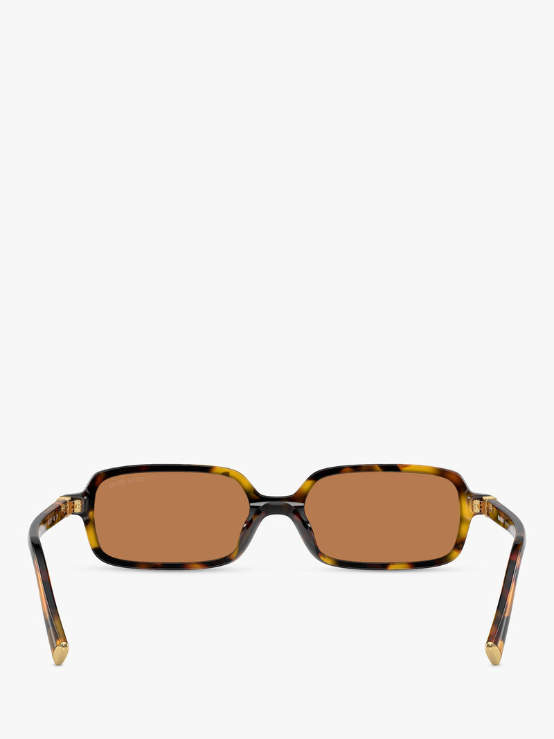 Miu Miu rectangular sunglasses brown polyamide lens (British brand)