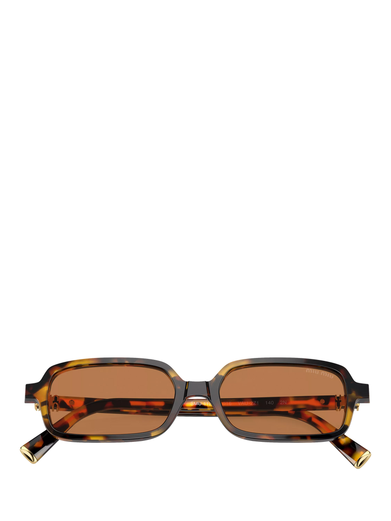 Miu Miu rectangular sunglasses brown polyamide lens (British brand)