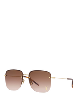 John Lewis Yves Saint Laurent Women's Square Sunglasses, Gold- Buy online at McGrocer