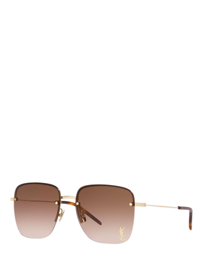 John Lewis Yves Saint Laurent Women's Square Sunglasses, Gold- Buy online at McGrocer