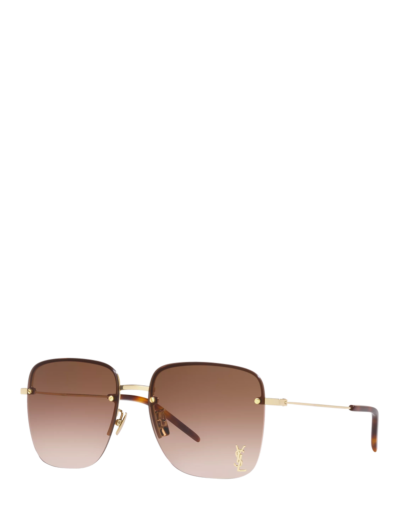 Yves Saint Laurent gold square sunglasses, UK version