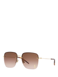 Yves Saint Laurent gold square sunglasses, UK version