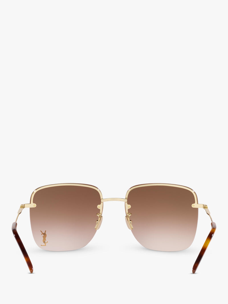 Yves Saint Laurent gold square sunglasses, UK version