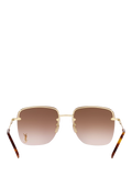 Yves Saint Laurent gold square sunglasses, UK version