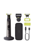 Men's electric shaver with 360 blade and accessories in black and green, imported from the UK