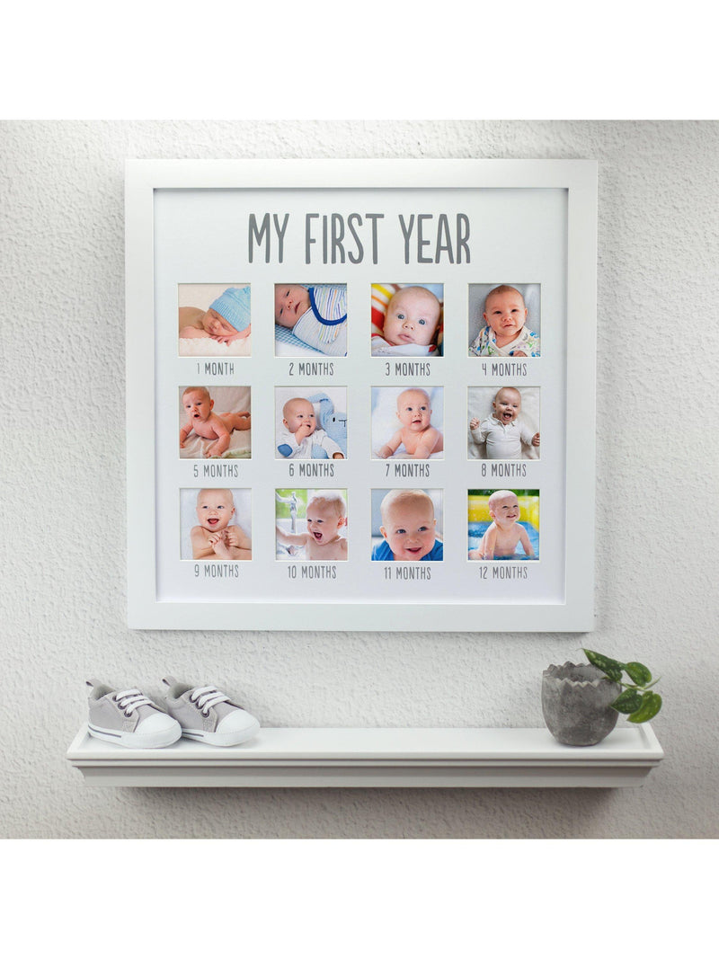 Pearhead My First Year picture frame for 12 photos, imported from the UK