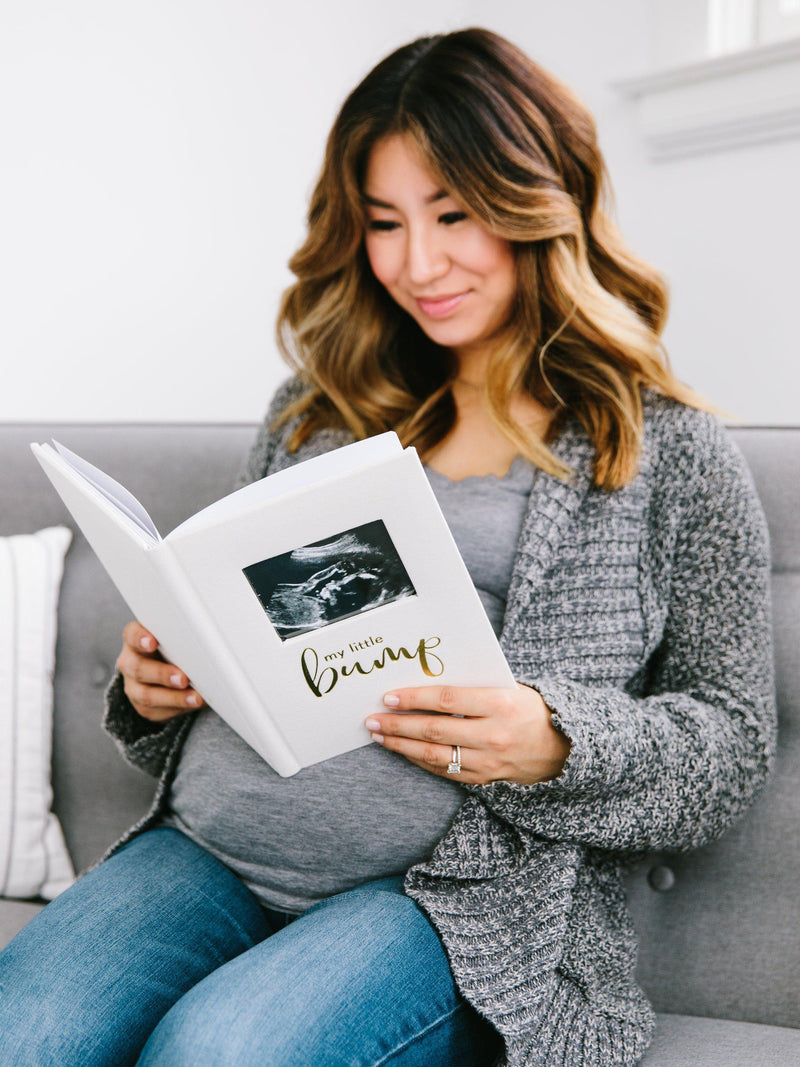 Pearhead pregnancy journal ivory cover gold lettering - British product