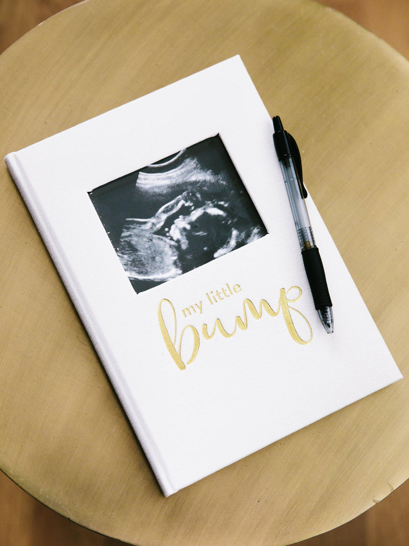 Pearhead pregnancy journal ivory cover gold lettering - British product