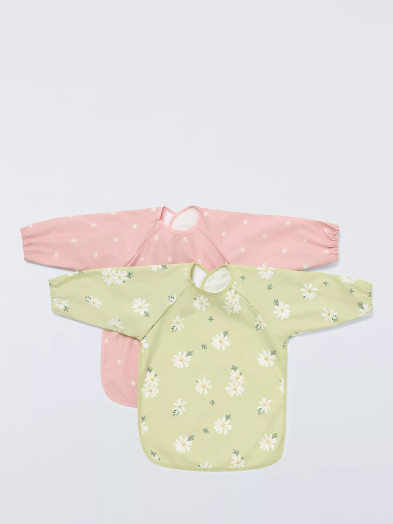 John Lewis weaning bibs daisy print, imported from the UK