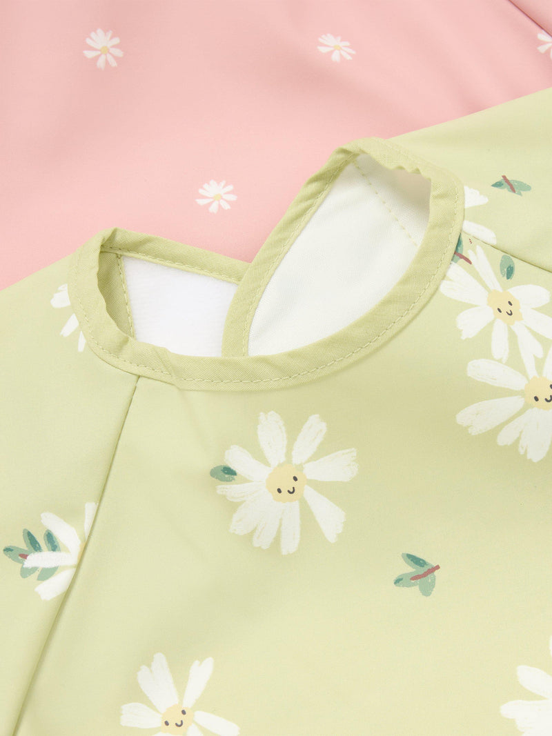 John Lewis weaning bibs daisy print, imported from the UK