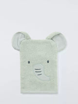 John Lewis John Lewis Elephant Towelling Mitt Green Baby Bath- Buy online at McGrocer