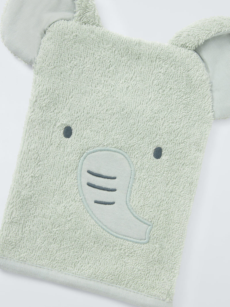 John Lewis Elephant Towelling Mitt Green 39g, UK version