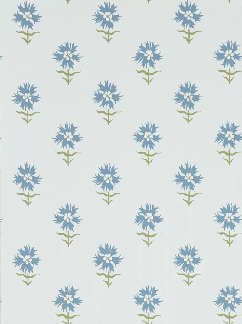 Harlequin Fellcroft small-scale floral wallpaper with woodblock print, UK version