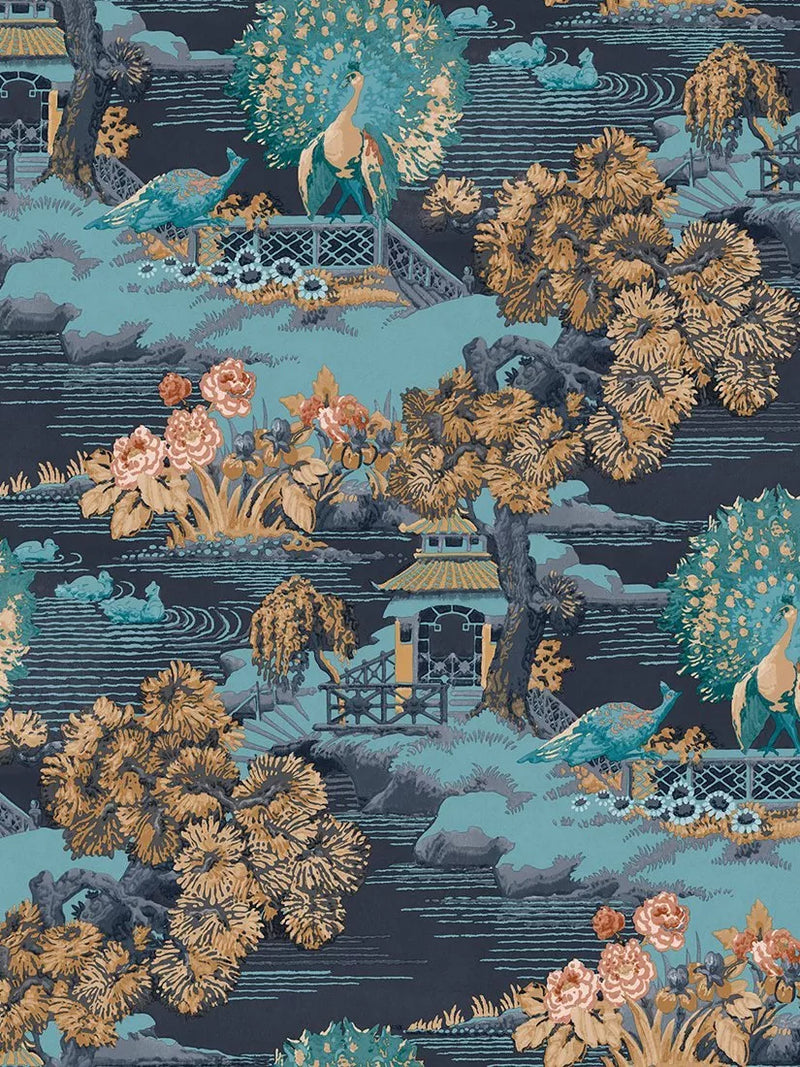 Graham & Brown Edo Toile Navy wallpaper, UK version