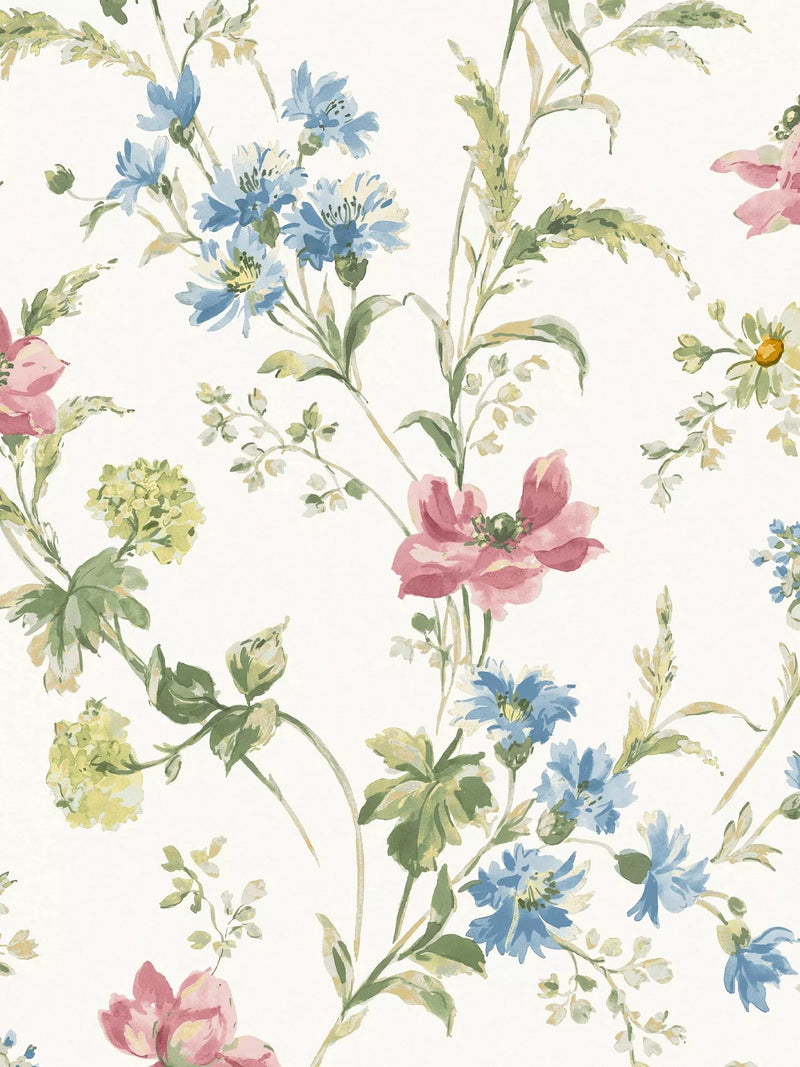 Laura Ashley Poppy Meadow floral wallpaper, UK version