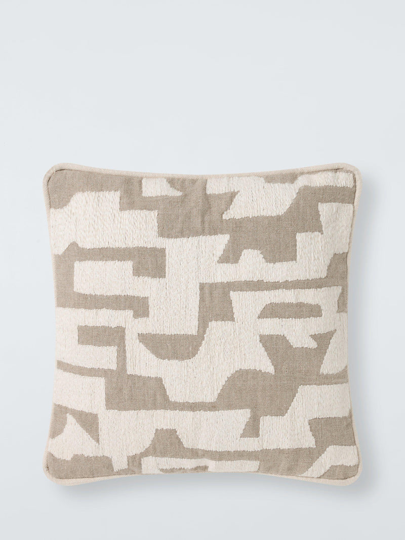 John Lewis corded geometric cushion in natural, UK version