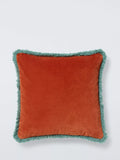 John Lewis fringed velvet cushion 45cm, UK version