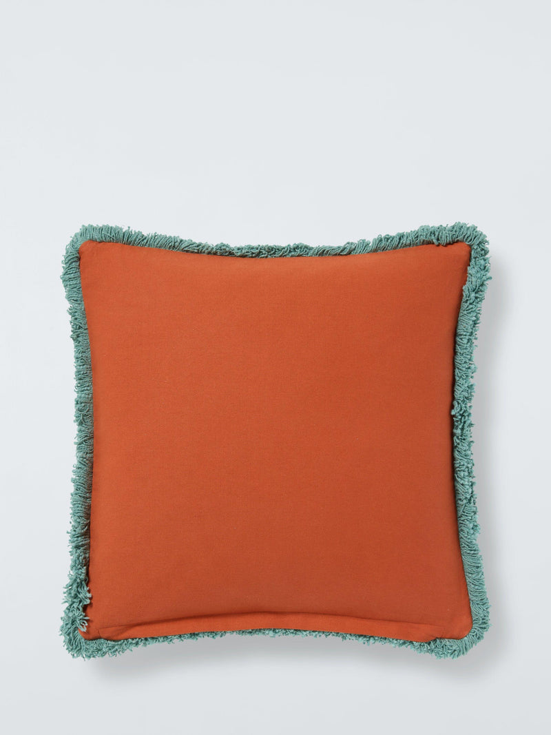 John Lewis fringed velvet cushion 45cm, UK version