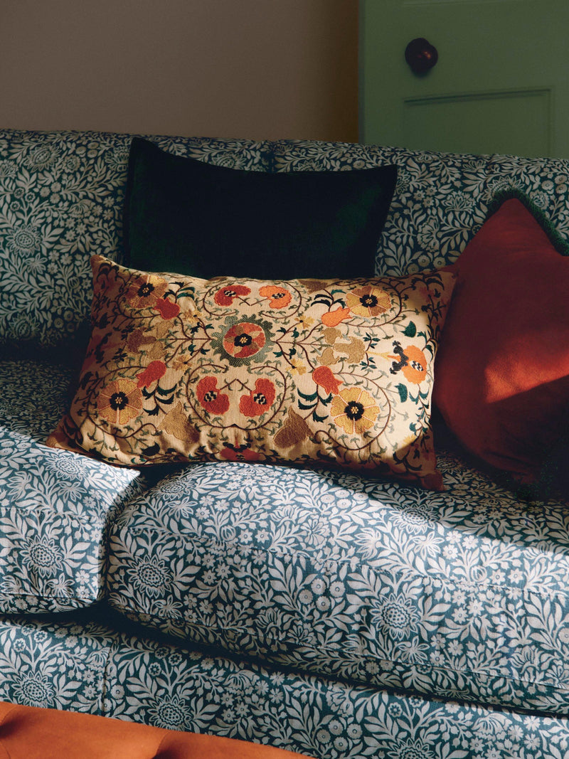 John Lewis fringed velvet cushion 45cm, UK version