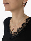 Be-Jewelled Baltic Amber Scandi drop earrings, silver (British brand)