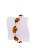 Be-Jewelled silver Baltic amber station bracelet - British product