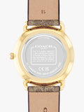 Coach Elliot watch with brown strap and silver dial, UK version