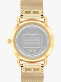 Coach Elliot women's watch white dial gold mesh bracelet, UK version