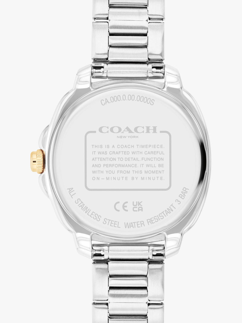 Coach Kitt 34mm crystal bezel watch gold silver, UK version