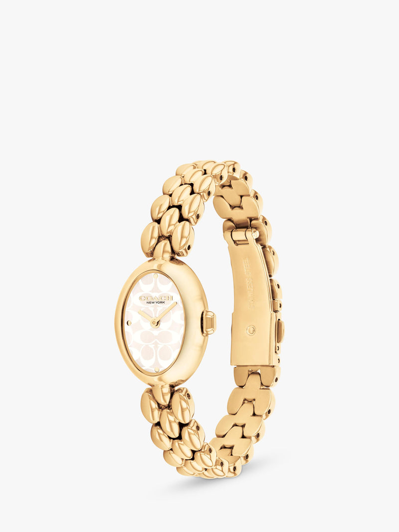 Coach Sammy oval gold 22mm watch for women, UK version