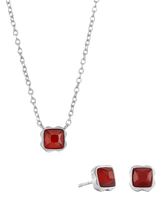 John Lewis COEUR DE LION Citrine Pendant Necklace and Stud Earring Set, Silver Tone- Buy online at McGrocer