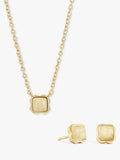 Coeur de Lion gold tone jewelry set with citrine stone, imported from the UK
