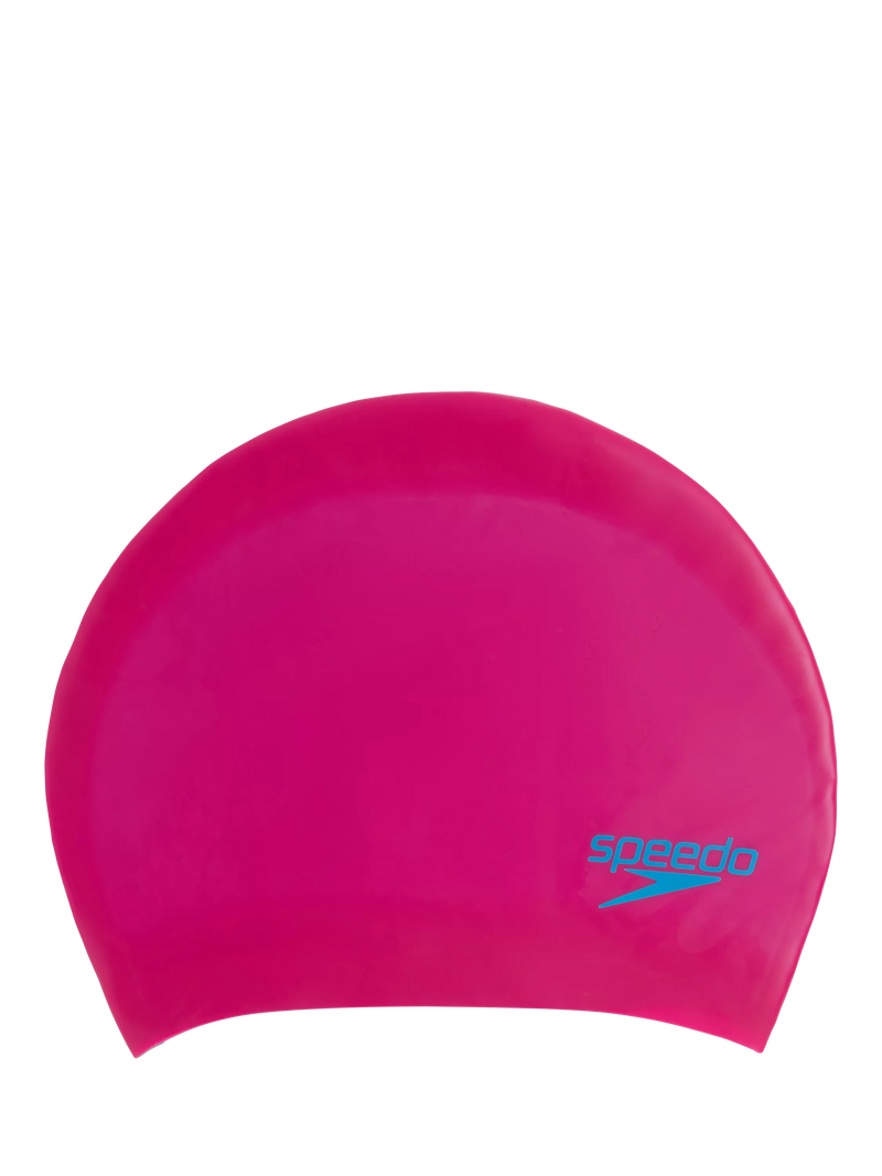Speedo junior silicone swim cap in begonia pink (British brand)