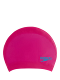 Speedo junior silicone swim cap in begonia pink (British brand)