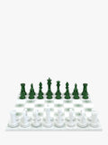 Skyline Chess Heavyweight Steel Chess Set Green Gradient, UK version