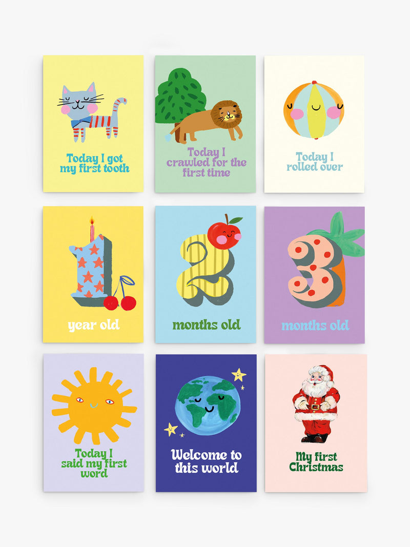 Eleanor Bowmer baby milestone cards set of 24 cards - British product