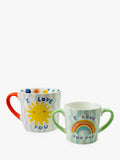 Eleanor Bowmer ceramic mugs gift set for adult and infant, multi - British product