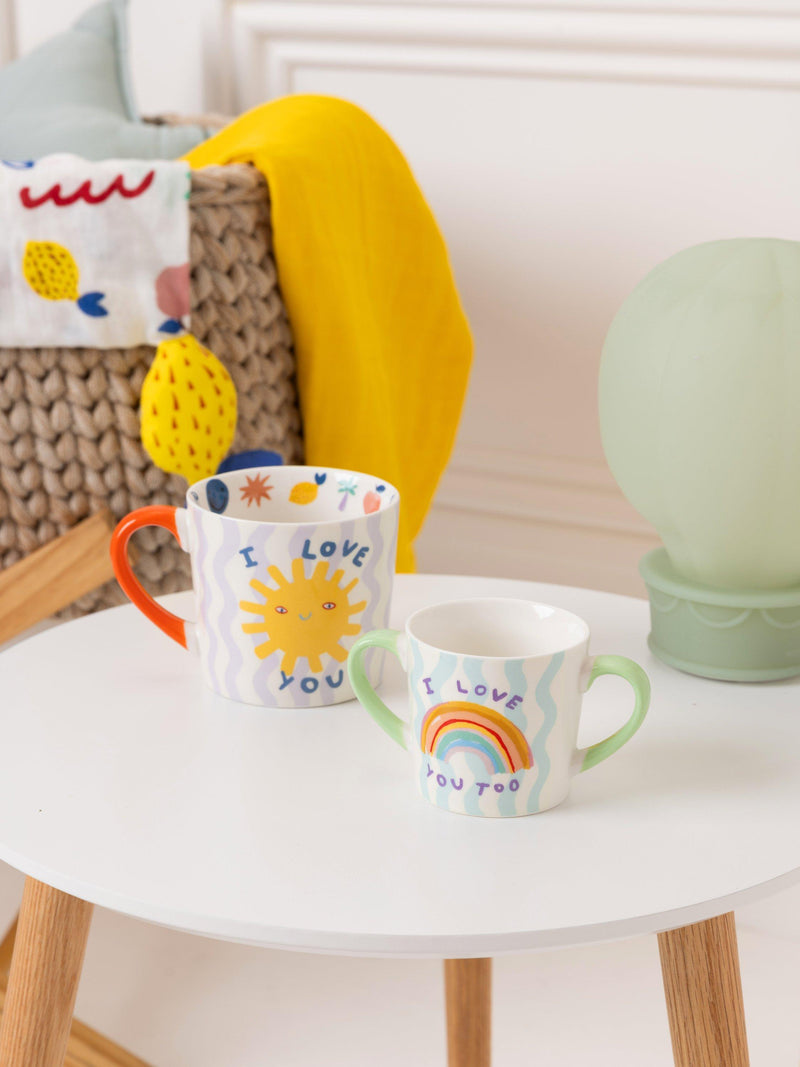 Eleanor Bowmer ceramic mugs gift set for adult and infant, multi - British product
