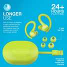 JLab GO Air Sport True Wireless Earbuds Neon Yellow, UK version