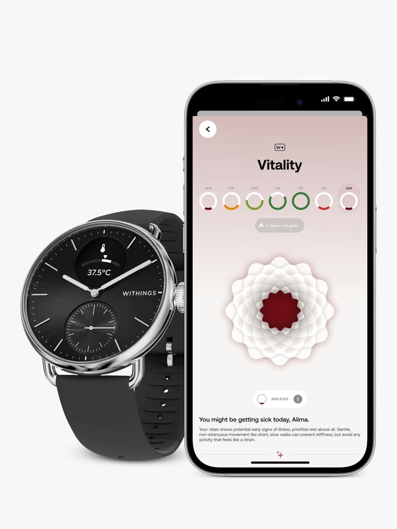 Withings Scanwatch 2 hybrid smartwatch 38mm black (British brand)