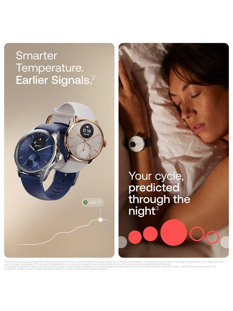Withings Scanwatch 2 hybrid smartwatch white 38mm, imported from the UK