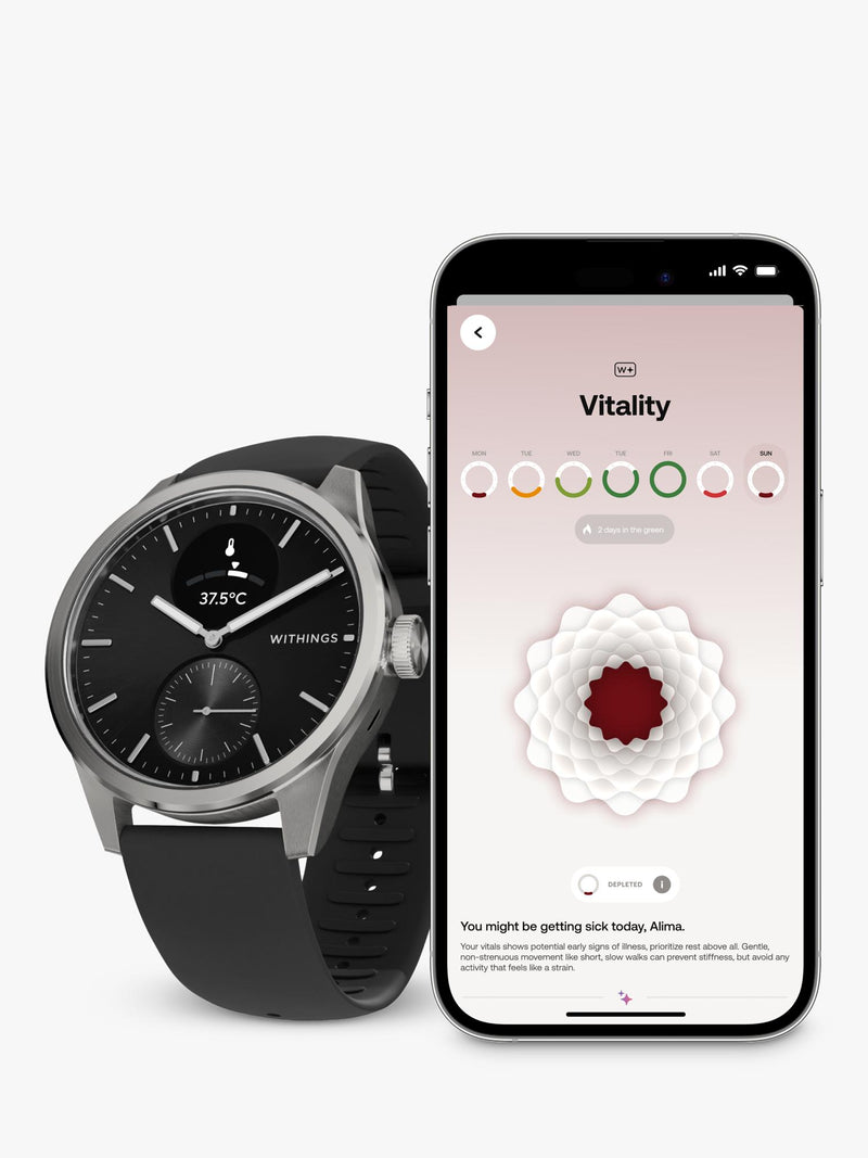 Withings Scanwatch 2 hybrid smartwatch 42mm black, UK version