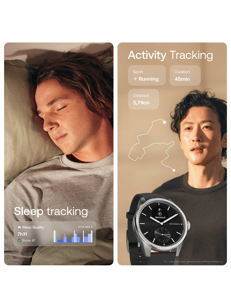 Withings Scanwatch 2 hybrid smartwatch 42mm black, UK version