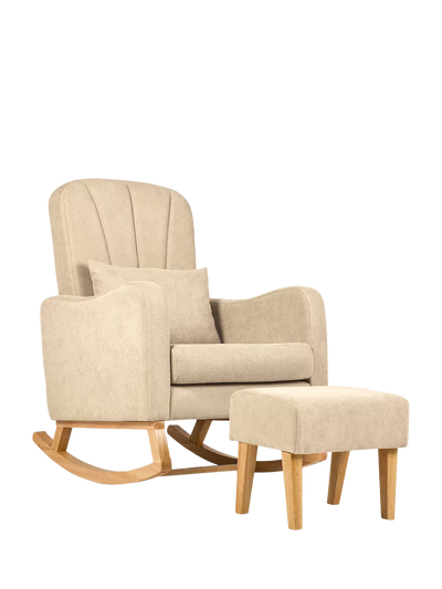 John Lewis Silver Cross Carmel Nursing Chair Almond Rocking Chair- Buy online at McGrocer
