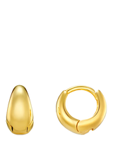 John Lewis Orelia LUXE Tiny Tapered Hoop Earrings, Gold- Buy online at McGrocer