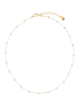 John Lewis Orelia Faux Pearl Station Chain Necklace Pale Gold 40-45cm- Buy online at McGrocer