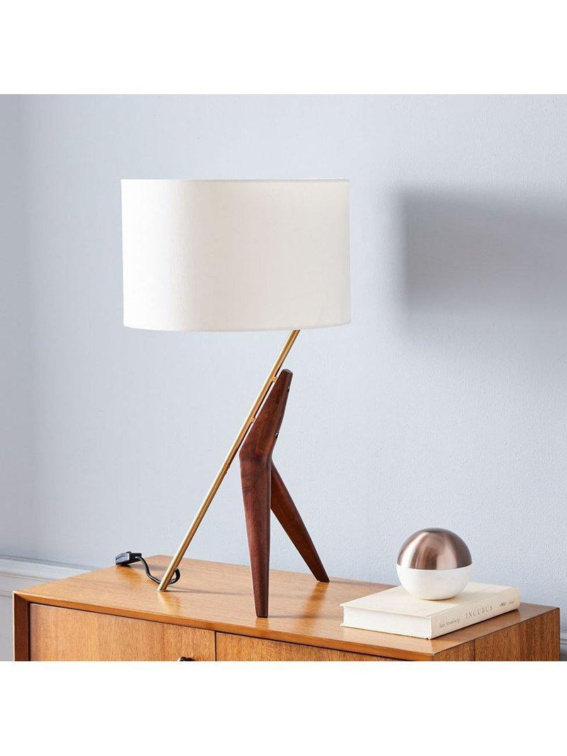 West Elm Caldas table lamp light brown, imported from the UK