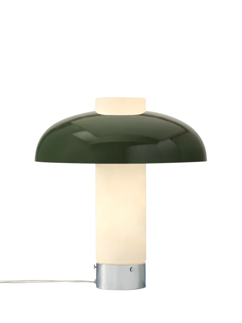West Elm Cleo Domed Table Lamp in Mid Green, imported from the UK